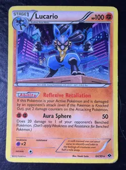Lucario - Holo Rare - Next Destinies 64/99 - Holo Pokemon LP - Image 1