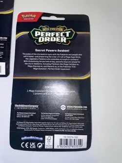 👀 (2) Pokemon TCG Mega Evolution Perfect Order Booster Pack (10) Promo/Coin - Image 4