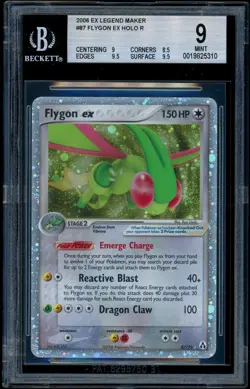 Pokemon EX LEGEND MAKER 87/92 Flygon ex Ultra Rare Holo - ENG - BGS 9 MINT SWIRL - Image 1