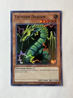 Yu-Gi-Oh! Thunder Dragon HISU-EN046, 1st Edition, Super Rare, NM - Image 3