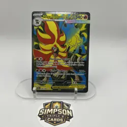 Pokemon Mega Pyroar ex 99/86 Full Art Double Ultra Rare Chaos Rising ME04 NM - Image 1