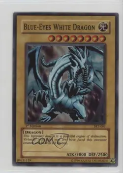 SR - Blue-Eyes White Dragon 1st Ed. YuGiOh Starter Deck Kaiba Evolution #SKE-001 - Image 1