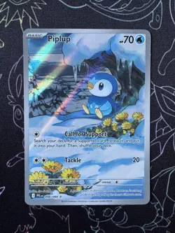 Pokemon TCG - Phantasmal Flames - Piplup - 098/094 - Illustration Rare - NM/MT - Image 1