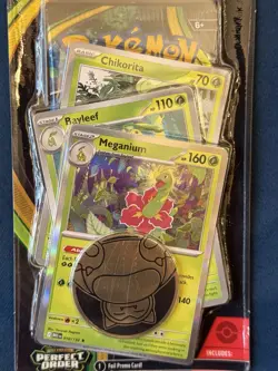 Sealed Pokemon TCG Mega Evo Perfect Order Premium Checklane Blister W/ Meganium - Image 2