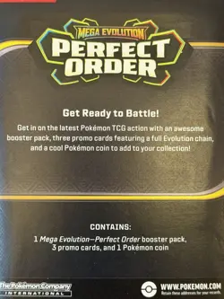 Sealed Pokemon TCG Mega Evo Perfect Order Premium Checklane Blister W/ Meganium - Image 5