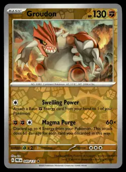 GROUDON - 049/131 Rare Prismatic Evolutions Pokemon Reverse Holo NM - Image 1