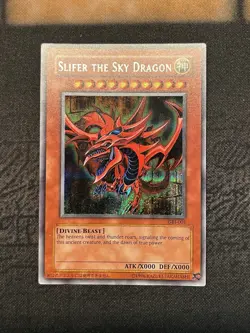 Yu-Gi-Oh! ORIGINAL 1996 SLIFER THE SKY DRAGON GB1-001 GBI-001 Secret Rare MINTY - Image 1