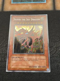 Yu-Gi-Oh! ORIGINAL 1996 SLIFER THE SKY DRAGON GB1-001 GBI-001 Secret Rare MINTY - Image 2