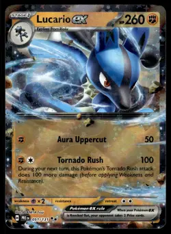 LUCARIO EX - 051/131 Holo Double Rare Prismatic Evolutions Pokemon NM - Image 1
