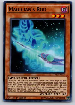 Magician's Rod TDIL-EN019 Super Rare The Dark Illusion Yu-Gi-Oh 1st Edition LP - Image 1