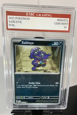 SABLEYE 2025 HOLO FOIL #059/074 Pokemon Card GRADED 10 TCG - Image 1