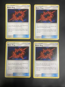 Playset 4x Four Cards x4 Beast Ring 102/131 Rare Lightly Played Forbidden Light - Image 1