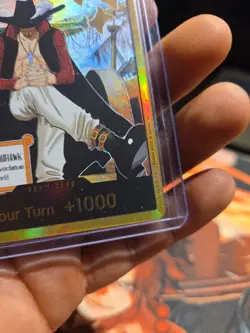 DON!! Card (Dracule Mihawk) (Gold) The Azure Sea's Seven Foil - Image 5