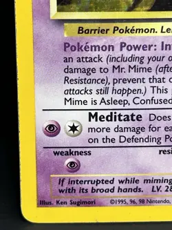 1999 Jungle Mr. Mime 6/64 Holo Rare Pokemon Card Vintage - Image 4