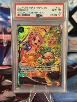 Rebecca (SP) OP05-091 Premium Booster -The Best- Vol. 2 Foil- PSA 10 One piece - Image 1