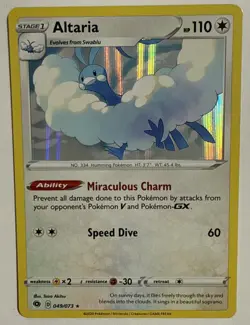 Pokemon Card TCG Champion's Path 2020 Altaria Holo Rare 049/073 - NM-Mint - Image 1