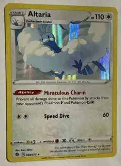 Pokemon Card TCG Champion's Path 2020 Altaria Holo Rare 049/073 - NM-Mint - Image 2