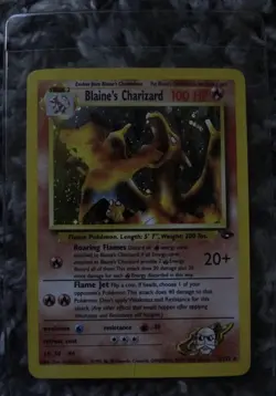 Blaine's Charizard 2/132 Holo Gym Challenge 2000 Pokemon Card MP WOTC - Image 3