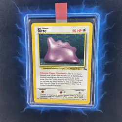 ⭐ Ditto 3/62 ⭐ Original Holo Rare Fossil Set Pokemon Card WOTC TCG 1999 - Image 1