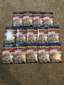 Pokemon Trading Cards Game Mystery Packs 25 Cards 1 Foil Guaranteed LOT OF 14 - Image 1