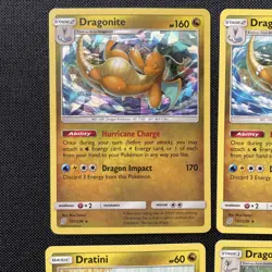 Dragonite 151/236 Cracked Ice Holo / non holo. Unified minds 4 card bundle LP - Image 2