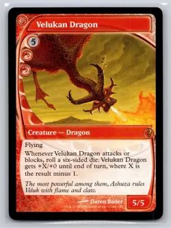 Velukan Dragon (Future Sight) 145 Rare Mystery Booster 2 Magic: The Gathering NM - Image 1