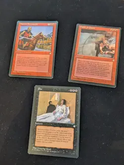 MTG Ice Age Lot - Pox, Martin Stromgald and Game of Chaos - LP - Image 1