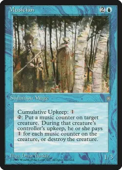 Musician NM/M Ice Age Blue Mage Mtg Magic English Regular - Image 1