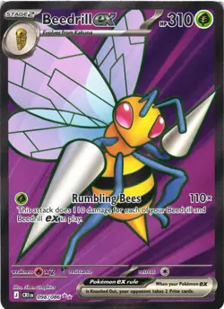 BEEDRILL EX 098/086 ULTRA RARE ME04: CHAOS RISING POKEMON NEAR MINT - Image 2