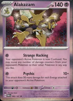 Alakazam 082/167 Rare Twilight Masquerade Pokemon Holo Near Mint - Image 1