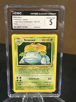 2002 Pokemon Venusaur 18/110 Legendary Collection Holo CGC 5 - Image 2