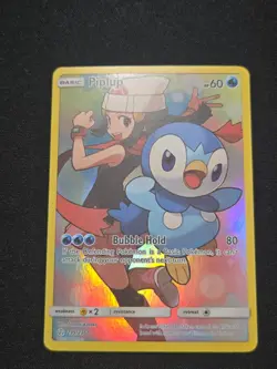 Pokemon TCG:MINT Cosmic Eclipse Full Art Holo Piplup 239/236 - Image 1