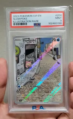 Pokemon Slowpoke Illustration Rare Holo 204/198 SV01 English PSA 9 - Image 1