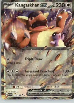 Kangaskhan ex 115/165 Double Rare 151 Pokemon Near Mint - Image 1