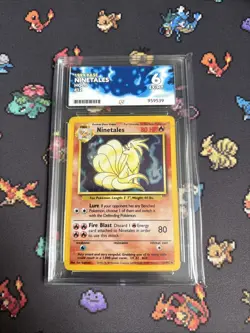 Pokemon 1999 Base Ninetales Holo #12 Ace 6 EX-MT - Image 1