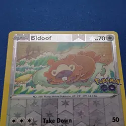 Bidoof (Peelable Ditto) 059/078 Reverse Holo Pokemon GO Pokemon HP - Image 3