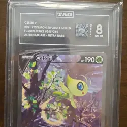 Pokemon Co. Celebi V 245/264 Fusion Strike Alt Full Art Holo ENG 2021 TAG 8 - Image 1