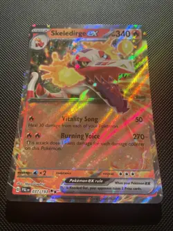 Pokemon TCG Skeledirge EX Paldea Evolved 037/193 Holo Rare Ultra Rare MINT - Image 1