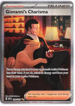 Giovanni's Charisma 204/165 Special Illustration Rare 151 Pokemon NM - Image 1