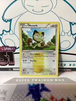 Pokemon Meowth Holo Secret Rare TCG Card Noble Victories 102/101 VLP - Image 1