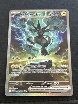 Zekrom ex 166/086 Black Bolt Illustration Rare Full Art Pokemon - Image 1