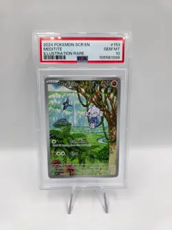 PSA 10 Meditite 153/142 Illustration Rare Stellar Crown GEM MINT Pokemon TCG - Image 1