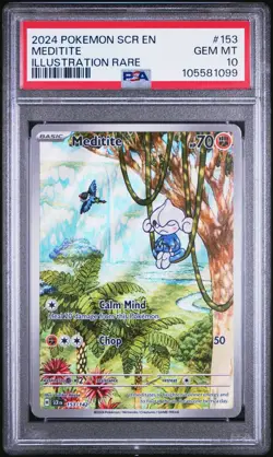 PSA 10 Meditite 153/142 Illustration Rare Stellar Crown GEM MINT Pokemon TCG - Image 3