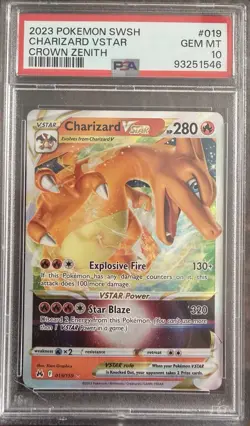 Pokemon TCG Crown Zenith Charizard VSTAR Holo 019/159 (2023) PSA 10 - Image 1