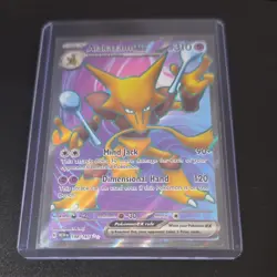Pokemon Alakazam EX Ultra Rare Full Art Holo 188/165 Psychic 310 HP 2023 English - Image 1