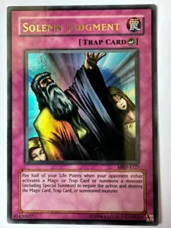 YuGiOh Solemn Judgment MRD-E127 Ultra Rare Good Condition - Image 1