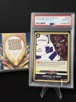 ONE PIECE 2024 OP06 EN #096 ...NOTHING...AT ALL!! PSA 10 GEM MINT - Image 1