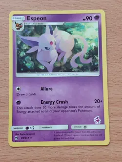 Pokemon TCG Espeon Lost Thunder 89/214 Mewtwo Stamp Battle Academy - Image 1