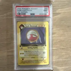 Wizards of the Coast Team Rocket Dark Electrode 34/82 1st Ed PSA 9 2000 - Image 1