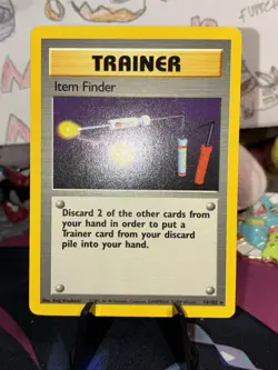 Item Finder 103/130 Base Set 2 MP Rare WOTC Pokemon TCG Vintage Single - Image 1